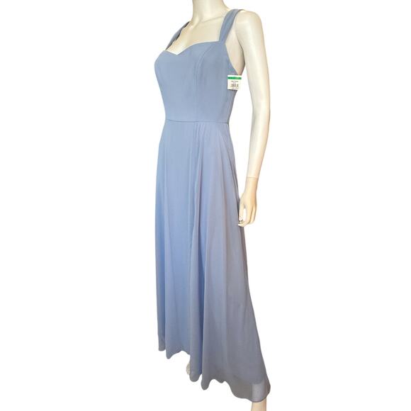 New ~ AFTER SIX ~1558 Contoured Wide Strap Sweetheart Maxi Dress Size 6 - Picture 3 of 8